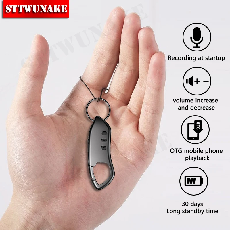 Sound Record Professional Small Recording Device Spy Gadgets Professional For Keychain/ Necklaces Mp3 Player