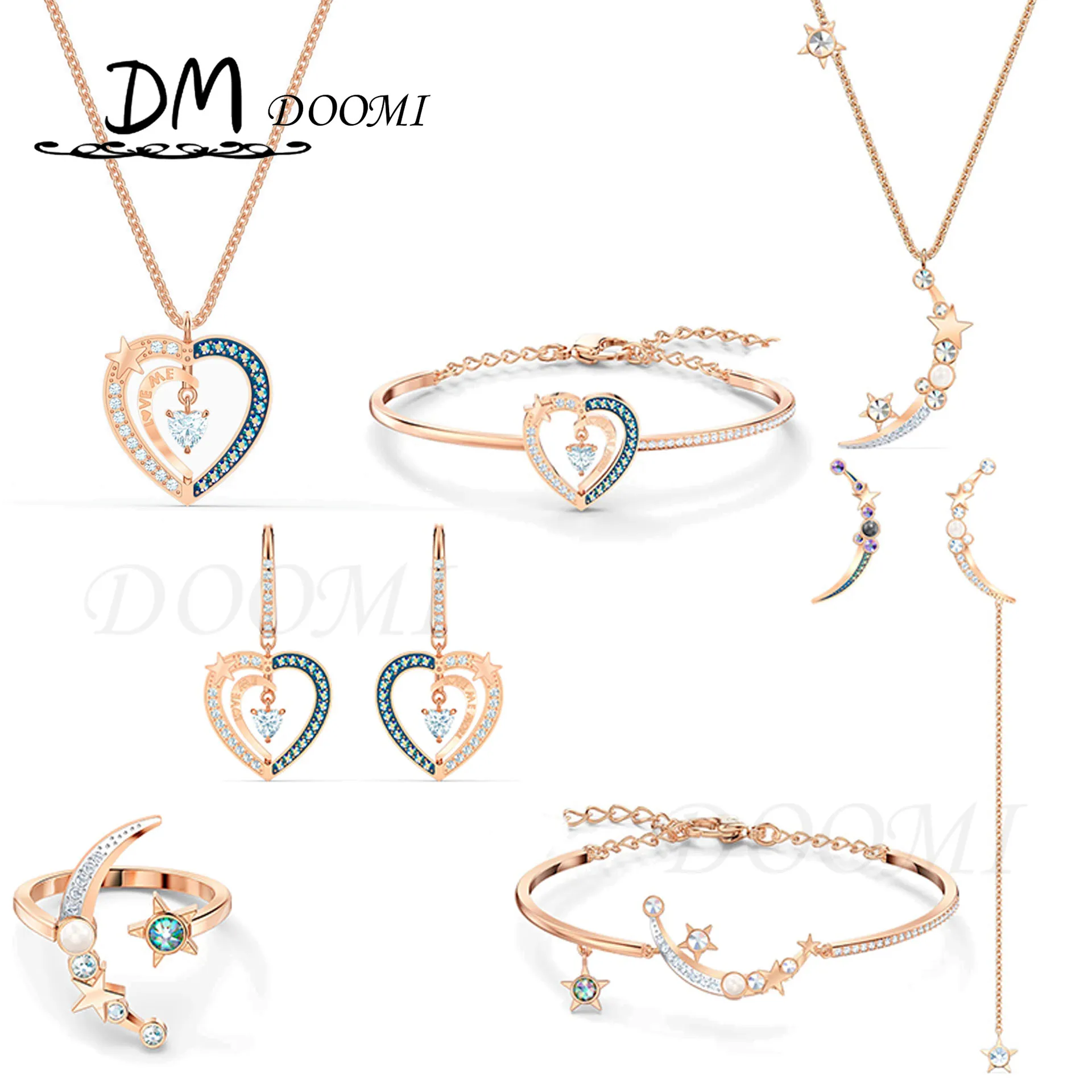 Коллекция ювелирных изделий SWA 2022 года с кристаллами в форме сердца Гламурное