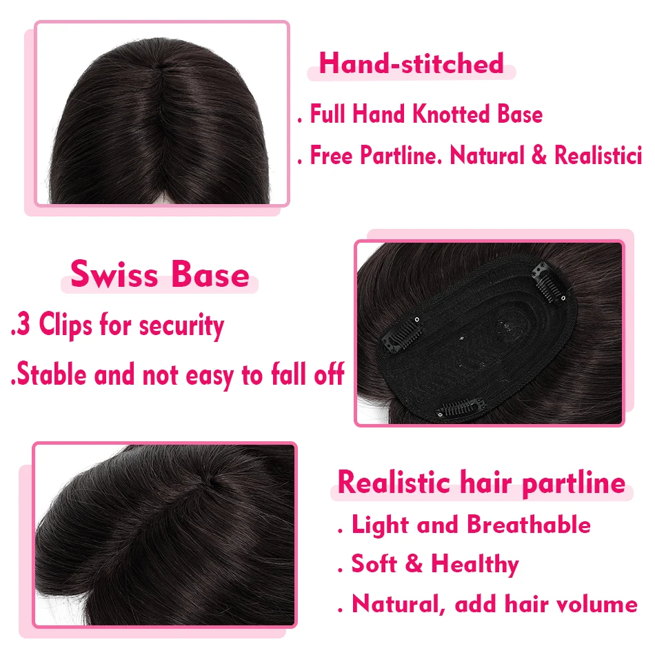 Audelami 7 × 10 накладные человеческие волосы на основе кожи прямые с зажимом без