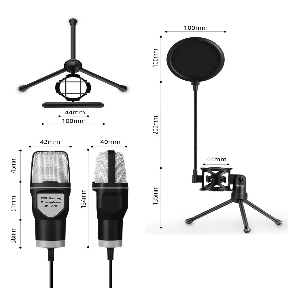 Проводной игровой микрофон SF666R USB-микрофон цвет в ассортименте