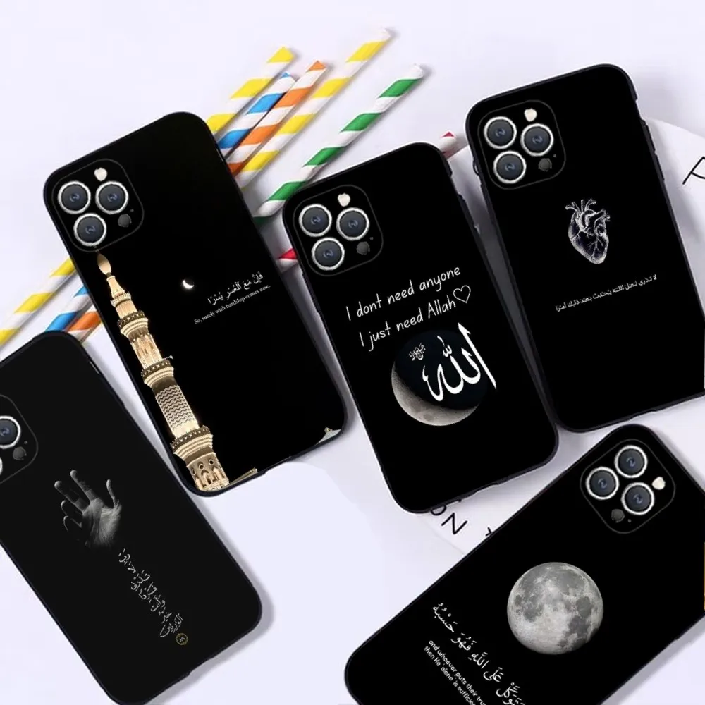 islamic lyrics Phone Case For iPhone 16 15 14 13 12 Pro Max 11 7 8 Plus XR XS Shockproof Silicone Soft Shell