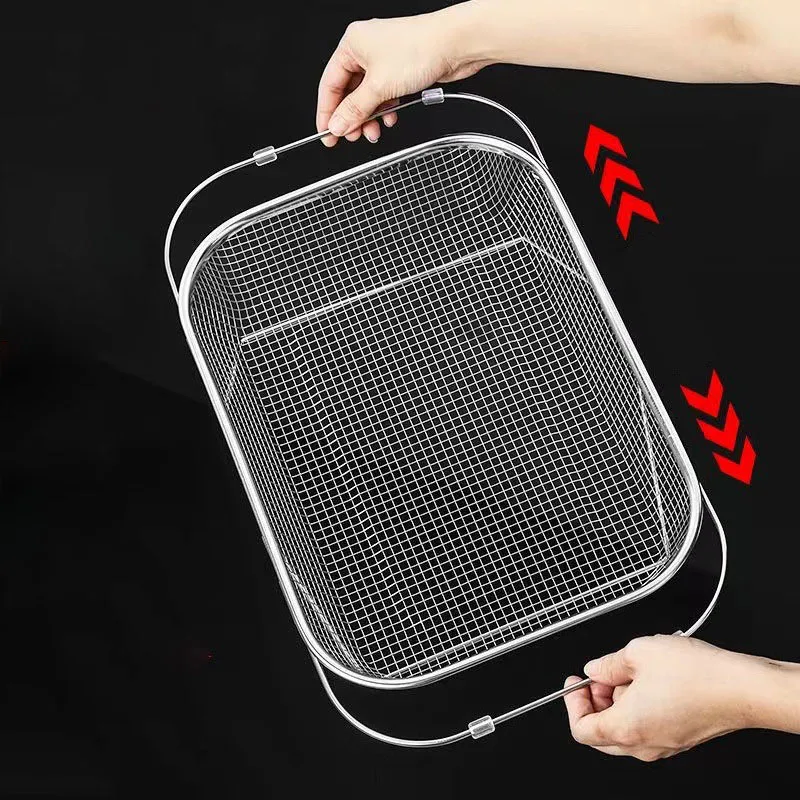 

Adjustable Dish Drainer Kitchen Sink Stainless Steel Drain Rack Fruit Vegetable Storage Shelf Plate Bowl Dish Dryer Basket