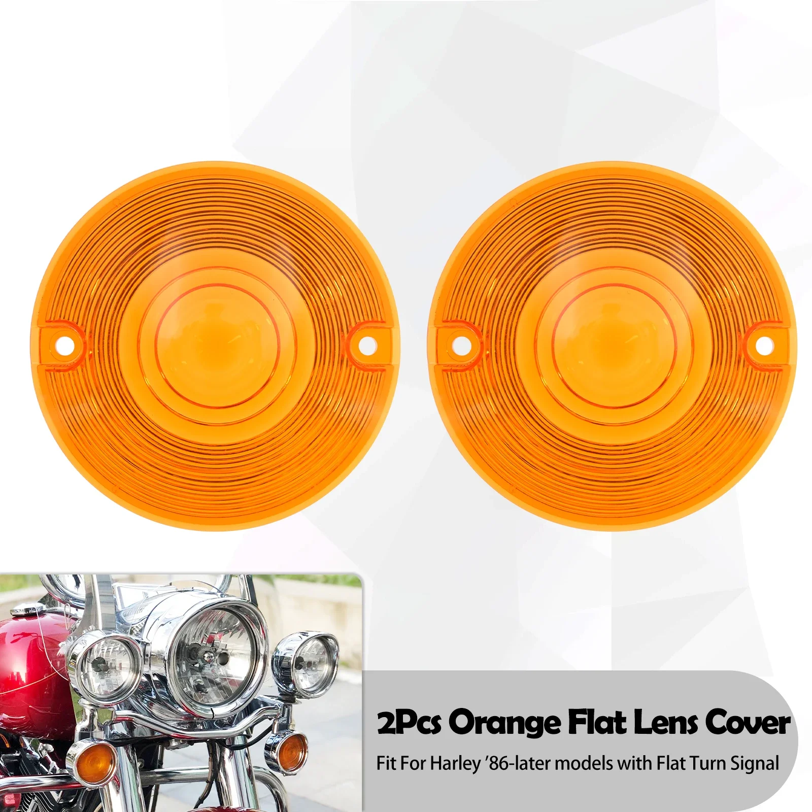 

Мотоциклетная крышка объектива с плоским указателем поворота 3 1/4 дюйма для Harley Touring Electra Glide Road King Heritage Softail FLTR FLHT