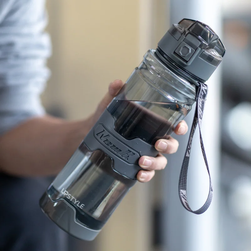 

Tritan Sports Water Bottles 1000ml Gym Leak-proof Drop-proof Portable Outdoor Travel Kettle Plastic Drinking Bottle for Adults