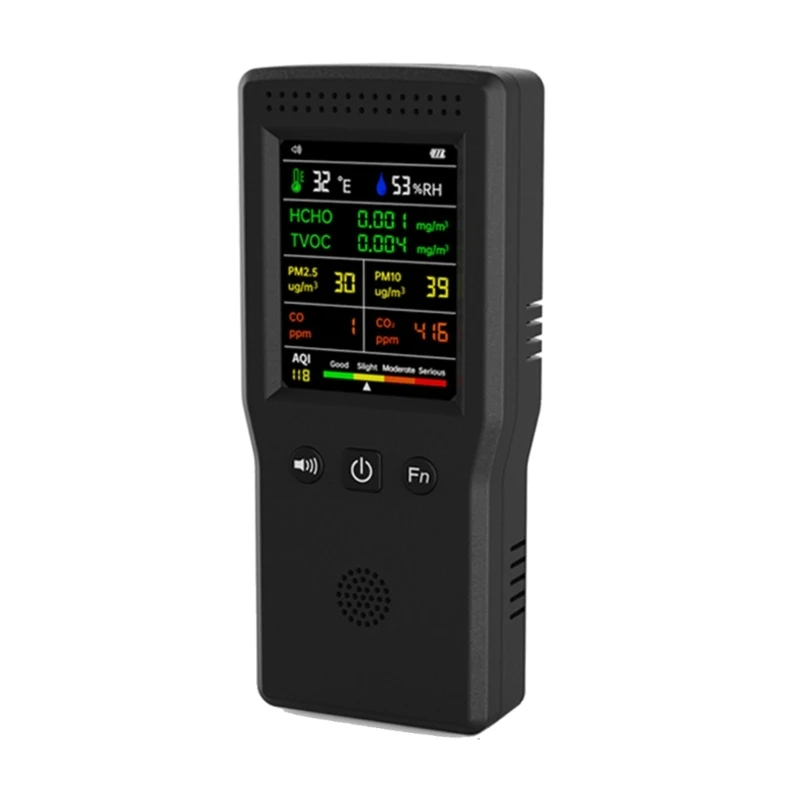 9 в 1 монитор качества воздуха CO2 CO PM2.5 HCHO TVOC температуры и влажности домашний