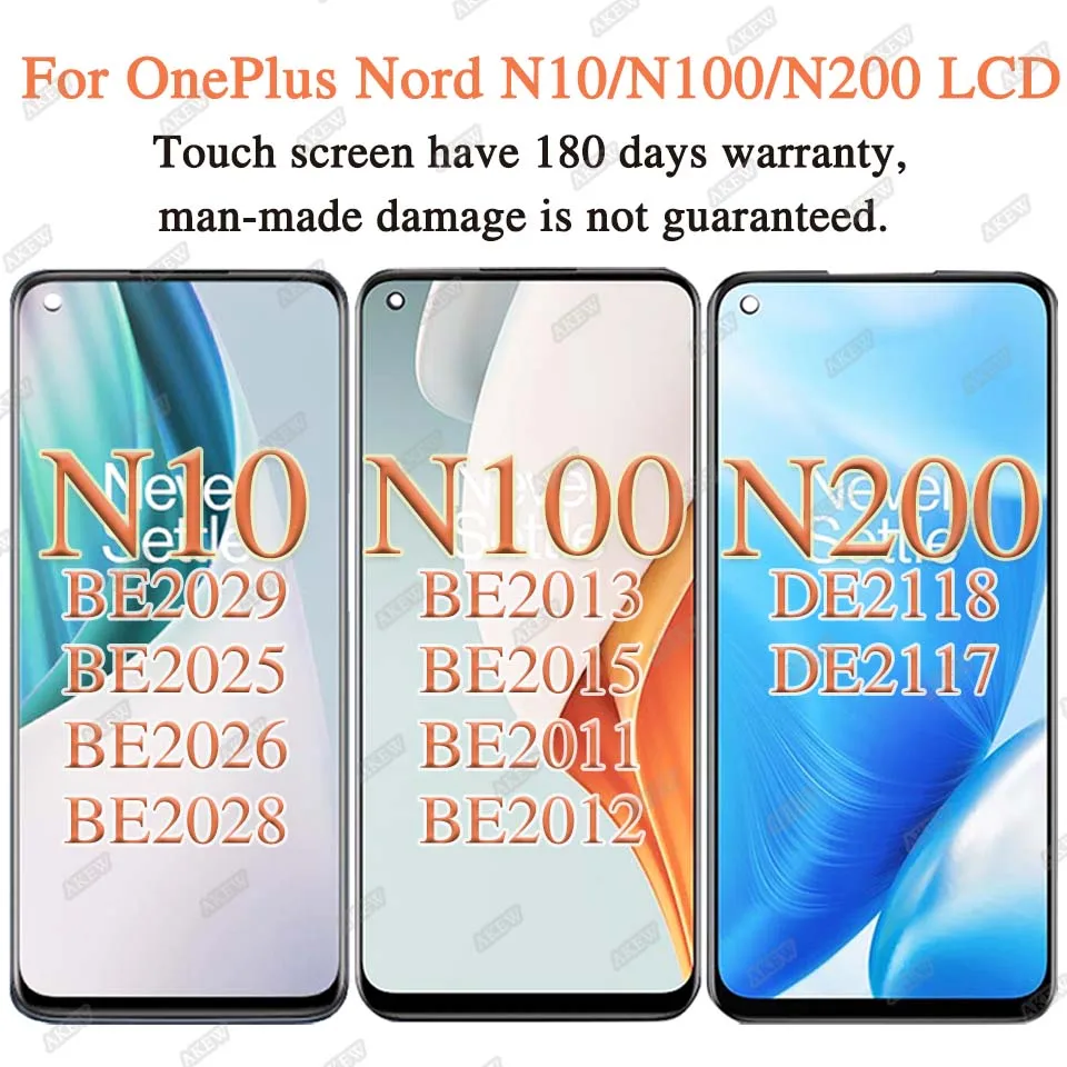 Фото Оригинальный сенсорный экран 6,49 дюйма для OnePlus Nord N10 5G LCD дисплей One Plus N100 N200 BE2013 BE2029 дигитайзер в сборе для замены №3