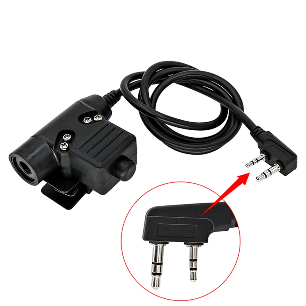 J Standard Jack Headset Adapter U94 PTT for Kenwood Mobile Phone Tactical Headset PTT Plug