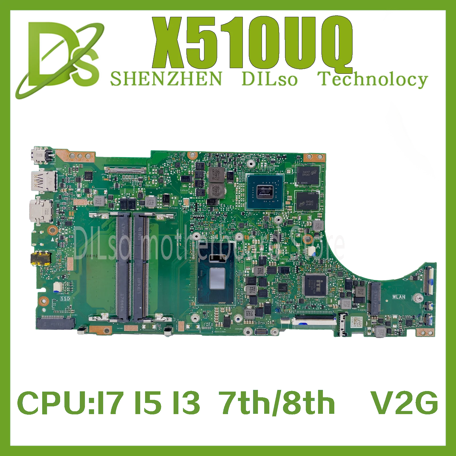 KEFU X510UNR материнская плата для X510UF X510UN X510UQ S5100UR S5100U ноутбука W/I3 I5 I7-6th/7th 930MX/940MX/MX150 100%