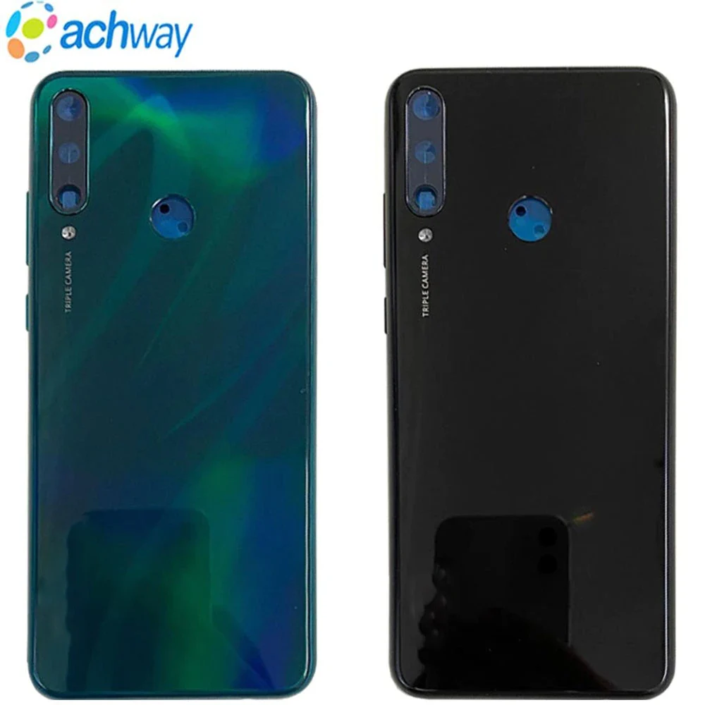 

Протестированный Новый чехол для Huawei Y6P 2020, задняя крышка аккумулятора с боковой кнопкой для объектива камеры Huawei Y6P, крышка аккумулятора