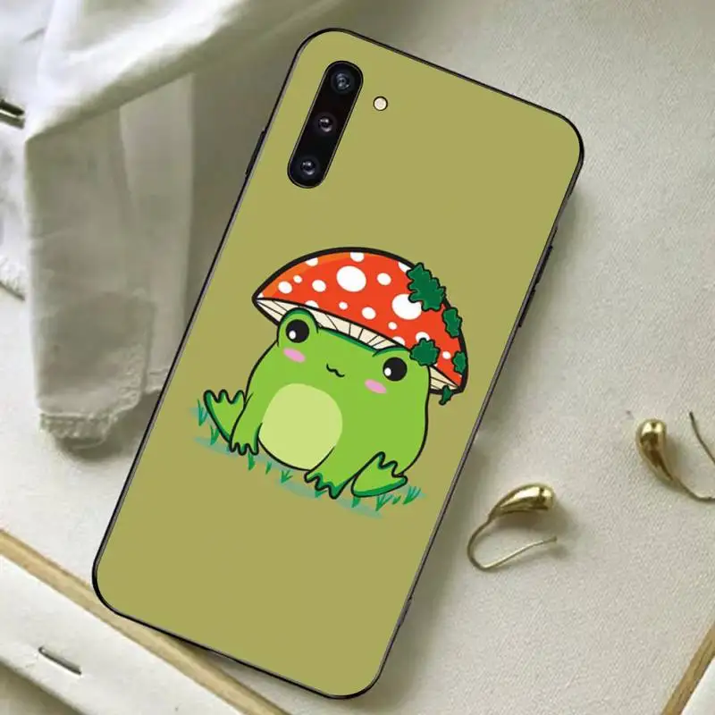 YNDFCNB Mushroom frog Phone Case for Samsung A51 A30s A52 A71 A12 for Huawei Honor 10i for OPPO vivo Y11 cover