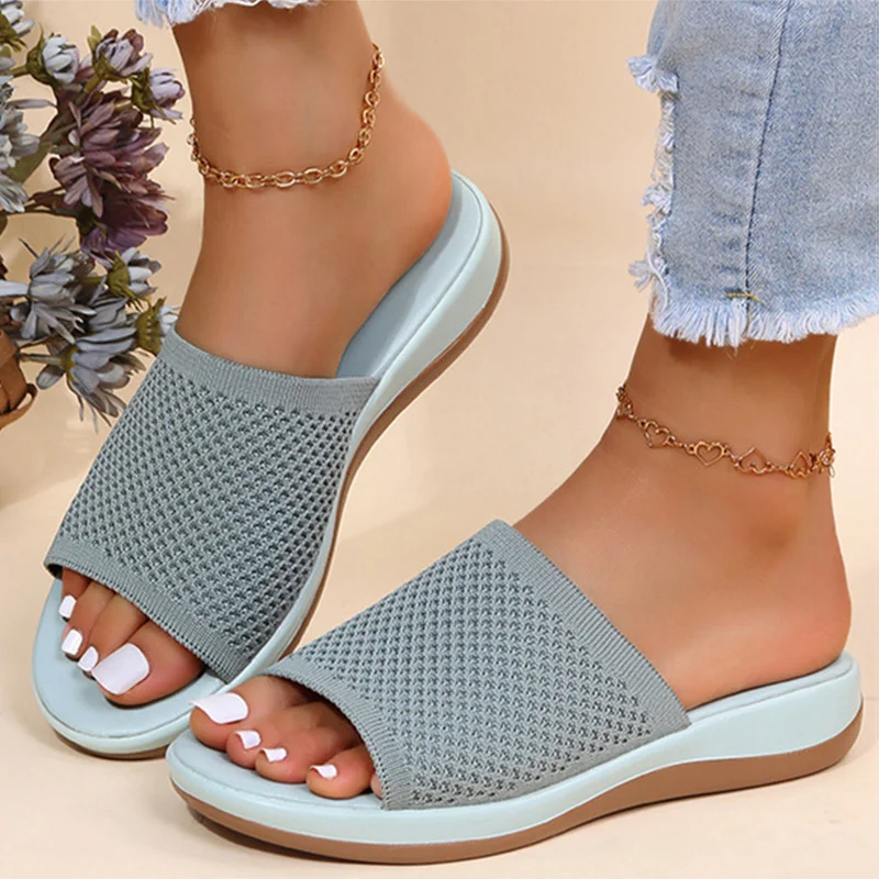 

Women Sandals 2023 New Summer Sandals Shoes Women Heels Sandals Breathle Mesh Slipper Wedges Chaussure Femme Summer Flip Flops
