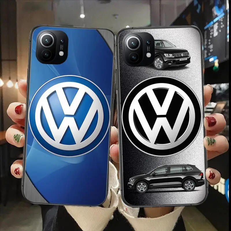 

Чехол для телефона Volkswagen, роскошный черный чехол с логотипом автомобиля для Xiaomi 13, 12, 11T, 9, 11, 10C, 9T, 8, 9SE, 11i Lite, Ultra Note10, Poco F3, M4, M3 Pro