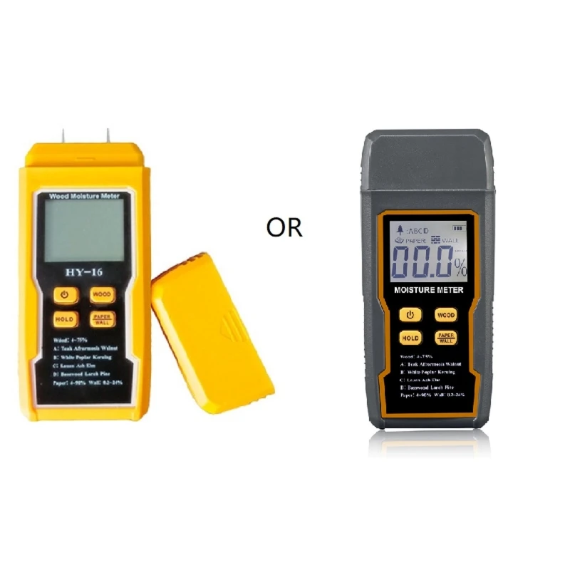 

Wood Moisture Meter Two Pins Wall Moisture Detector Paper Humidity Tester