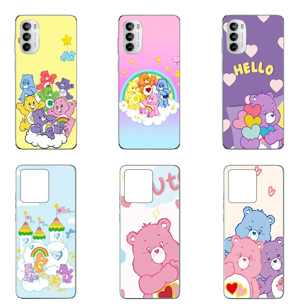 Мягкий чехол Love Heart Cares для Motorola Moto G04 G71 G73 G32 G34 G52 G8 G7 G9 G24 Power Plus E14 телефона