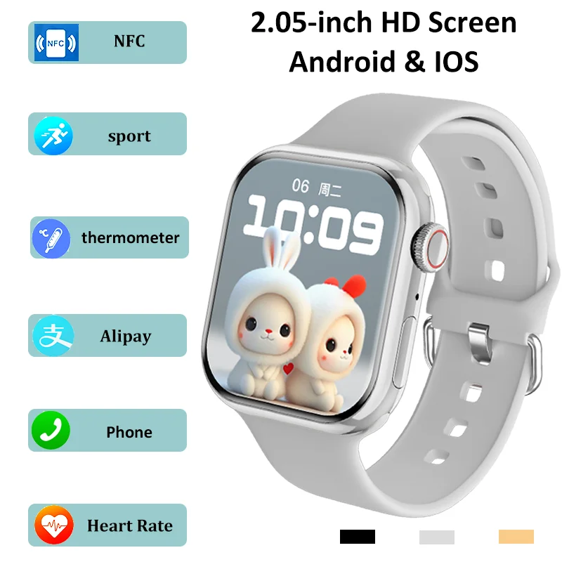 

NFC Watch 9 Smart Watch Men Siri Bluetooth Call GPS Tracker Blood Pressure Heart Rate Sports Smartwatch For Apple Watch New 2023