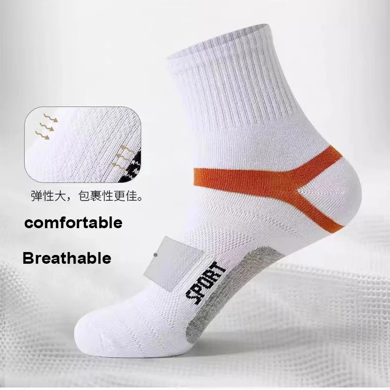 10 Pairs/ Lot High Quality Men Cotton Socks Black Sports Sock Casual Run Spring Summer Sock Men Breathable Male Sokken Size38-45
