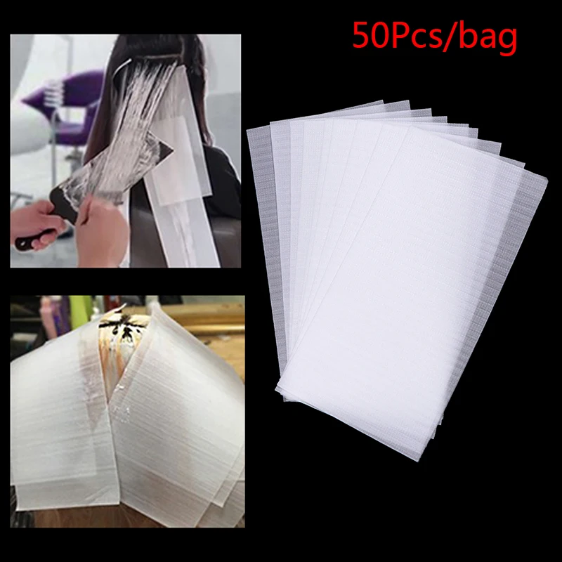 

50Pcs Highlight Sheets Balayage Paper Hair Coloring Tools Reusable Hair Color Foil Alternative Hair Dye Paper Hair Dyeing Tools