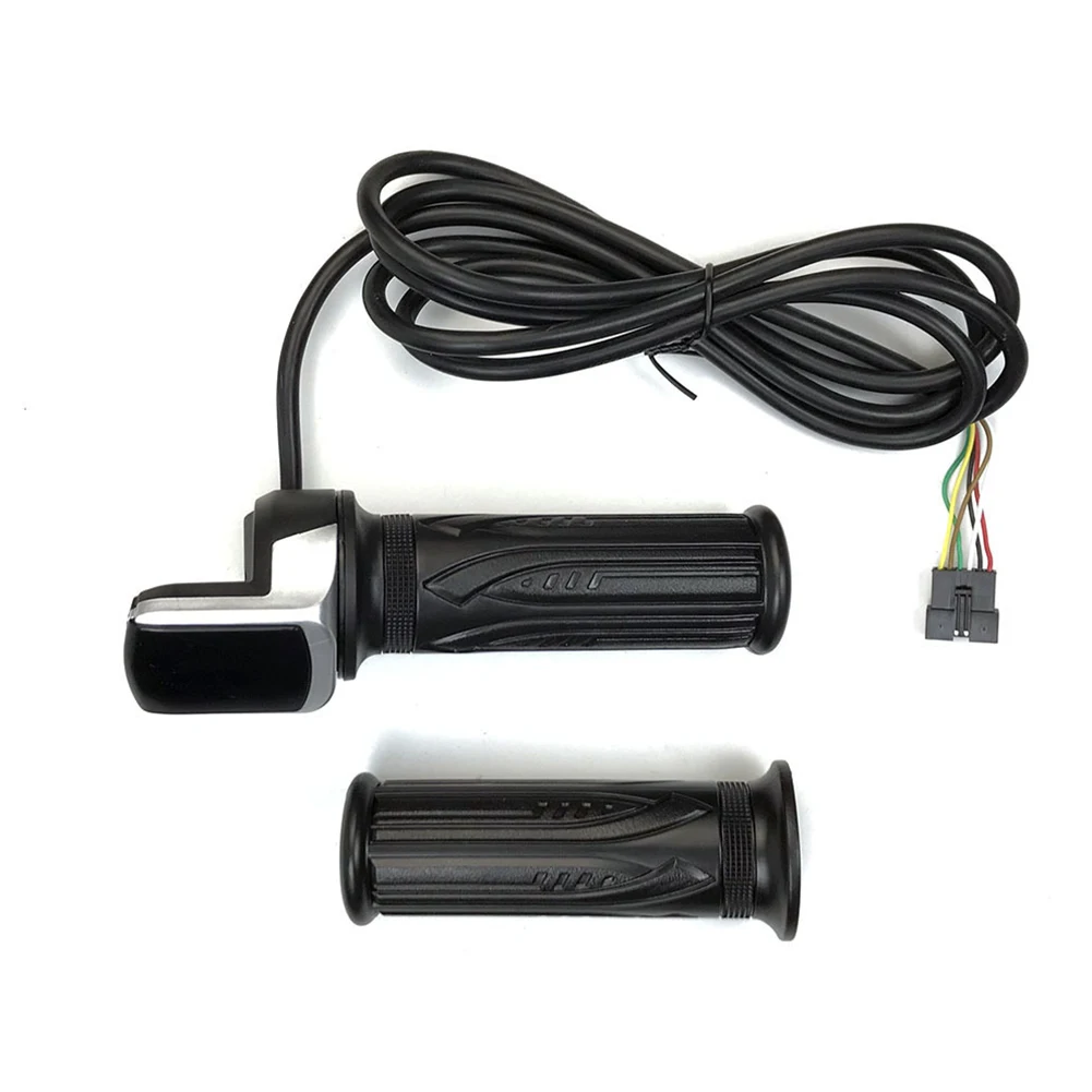 

1Pair 6 Wire Electric Bicycley Throttle Grip W/ LCD Display 36V Handlebar Grip Electric Bike Twisting Throttle Grip Replace Part