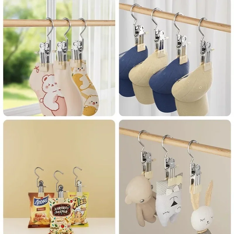 Крючки для белья из нержавеющей стали с крючками 4 шт.