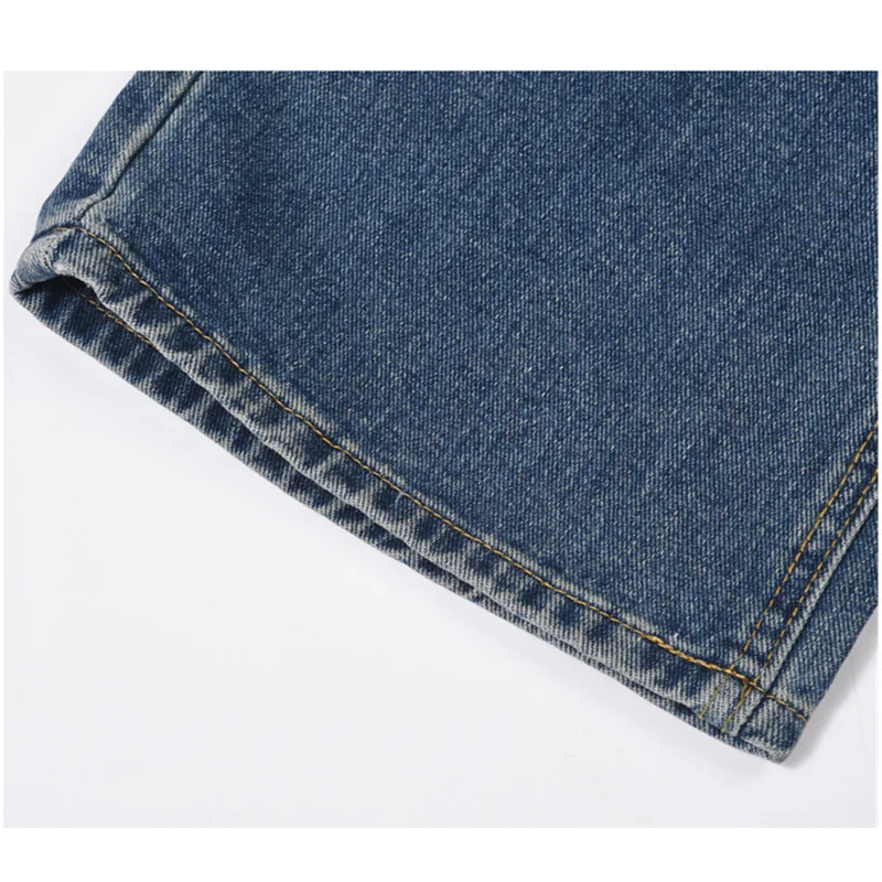 Men Clothing Fashion New Style Baggy Straight Cylinder Jeans Trend Simplicity Casual Pants Vintage Trousers Autumn and Winter