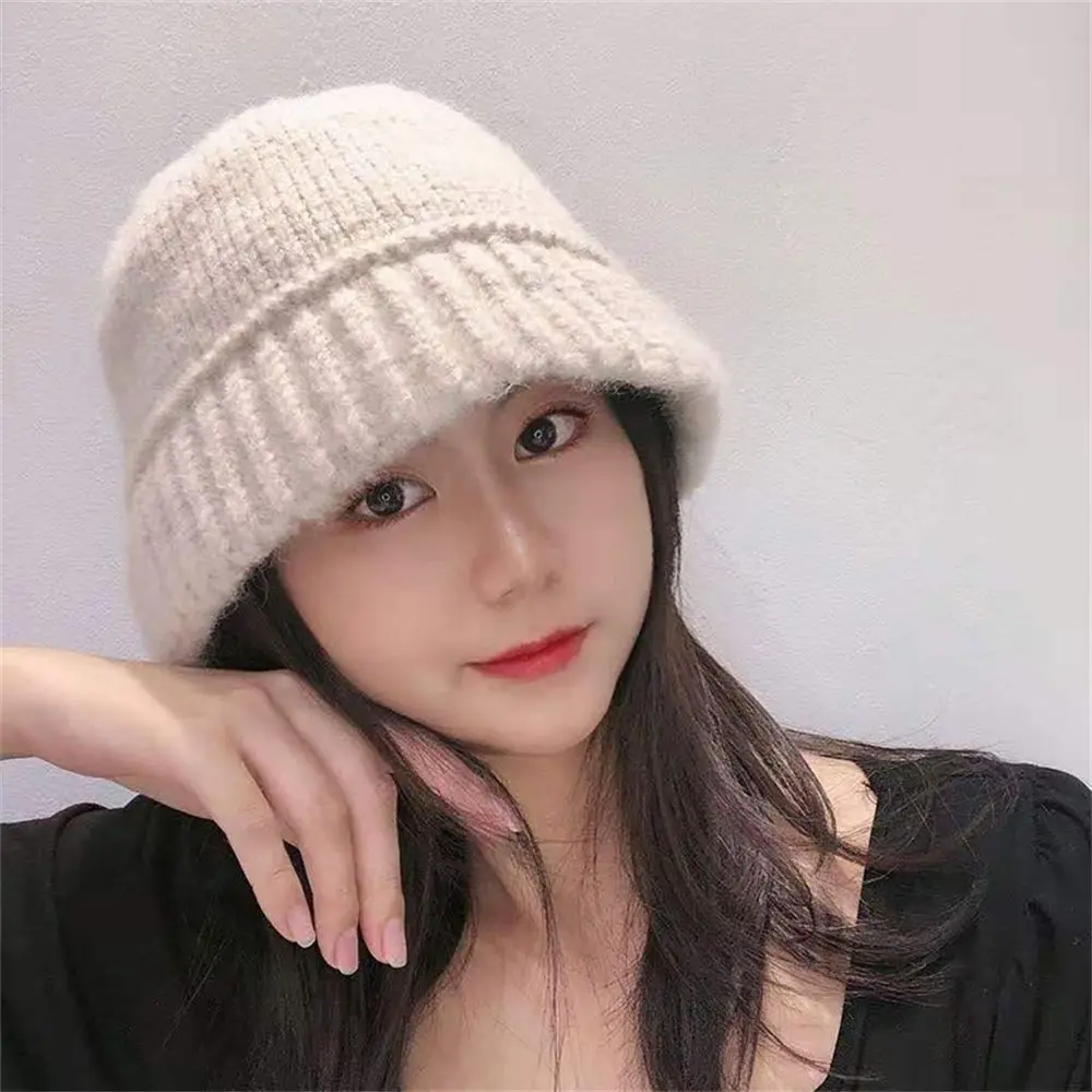 

Winter Knitting Casual Women Panama Hat Sun Cap Bucket Hat Fisherman Cap