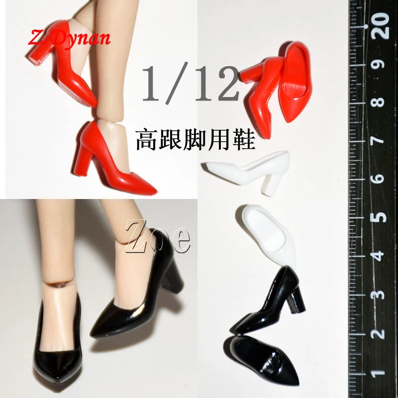 

1/12 Scale Female Shoes Women Doll High Heels for 6 Inch Phicen Tbleague Body T01 T03 T02 Figure Accessories