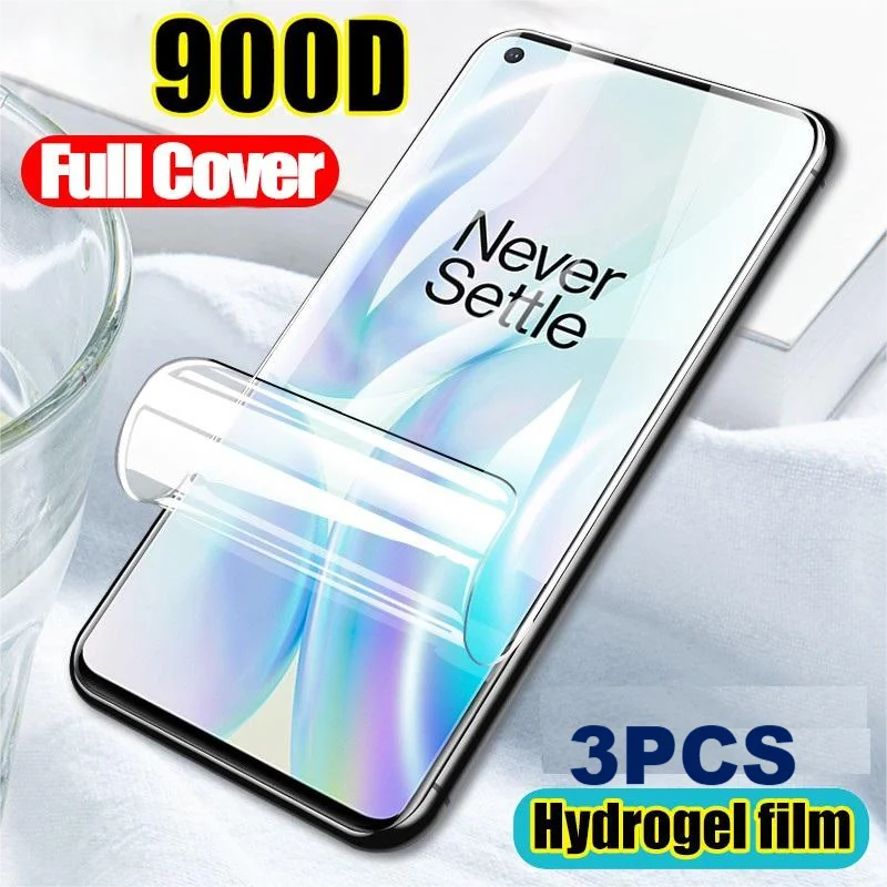 

3PCS HD Screen film For Oneplus 8T 9 7T 6T 5T 3T 7 6 5 3 2 Protective Hydrogel Film On Oneplus Nord N100 N10 5G Screen protector
