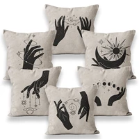 magic boho decor pillow covers decorative nordic style cushion cover 4040 4545 black beige tarot pillow case autumn decoration