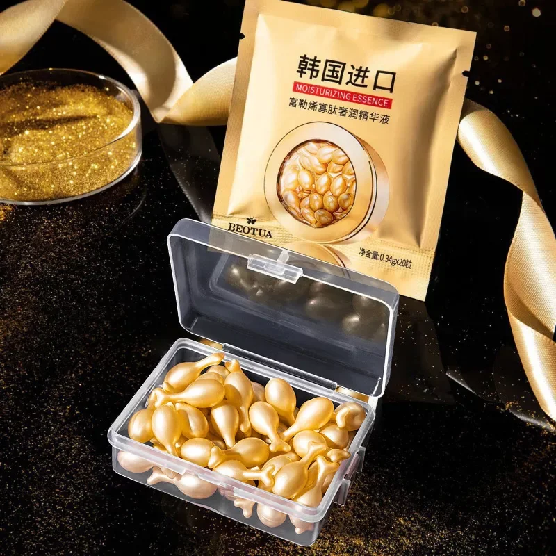 

Отбеливающие капсулы для лица 50 шт., сыворотка против морщин, глубоко увлажняющая, укрепляющая, для ухода за кожей лица, золотые капсулы, кор...