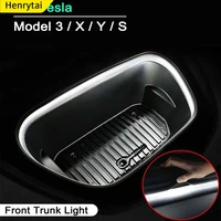 car front trunk intelligent light bar for tesla model 3 y x s 12 v led lamp tube interior decorative accessories