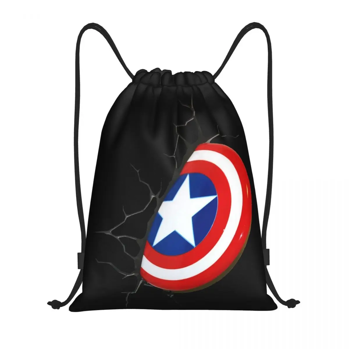 Персонализированный Рюкзак на шнурке Captain America Shield спортивная сумка для