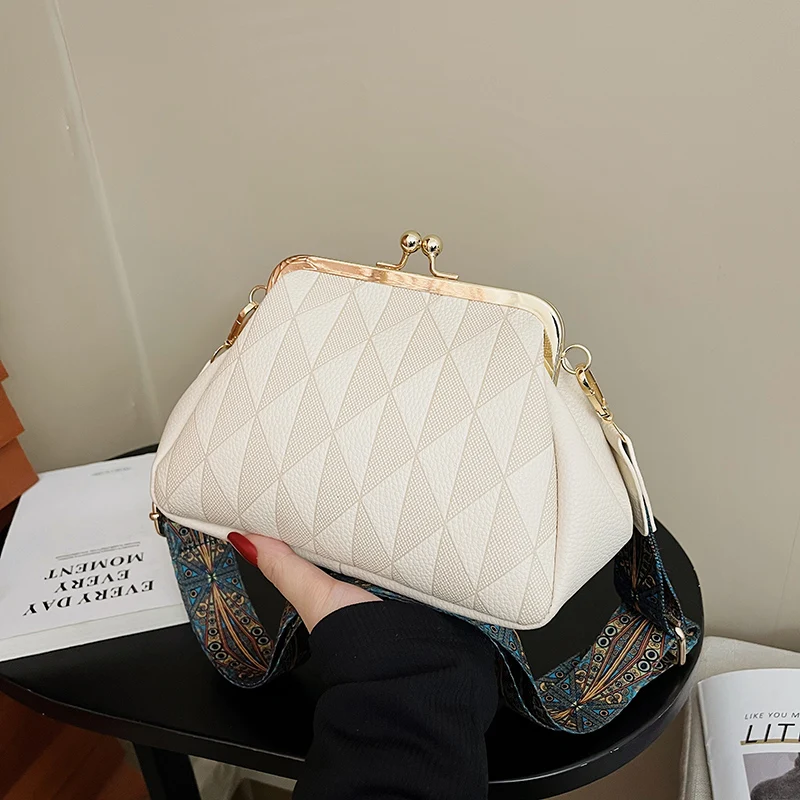 2023 Classic Style PU Leather Pebble Pattern Ladies Shoulder Bag Ladies Small Square Messenger Bag Camera Bag