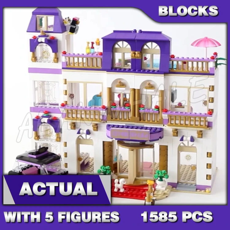 

1585pcs Friends Heartlake Grand Hotel 10547 Building Bricks Blocks Emma Stephanie Sets girls Compatible with Model