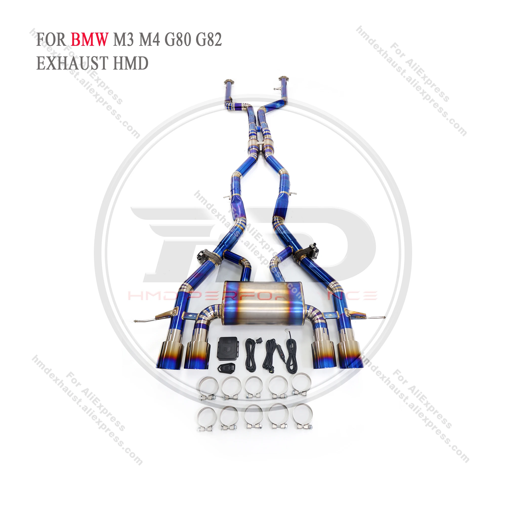 HMD для BMW M3 M4 титановый сплав 2021 + G80 G82 3 0 T S58 Выхлопной Клапан Catback беспроводной