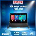 Автомобильный радиоприемник 2 Din реакosound 9 дюймов для DODGE Journey 2009-2012 головное устройство видео FM BT GPS навигатор плеер Android автомобильный мультимедиа