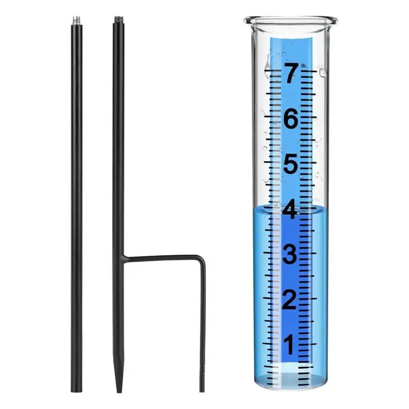 

For Garden Rain Gauge Measuring Tool Graduated Home Outdoor Yard Transparent Portable Lawn Soil Simple Water Meter Quick Read