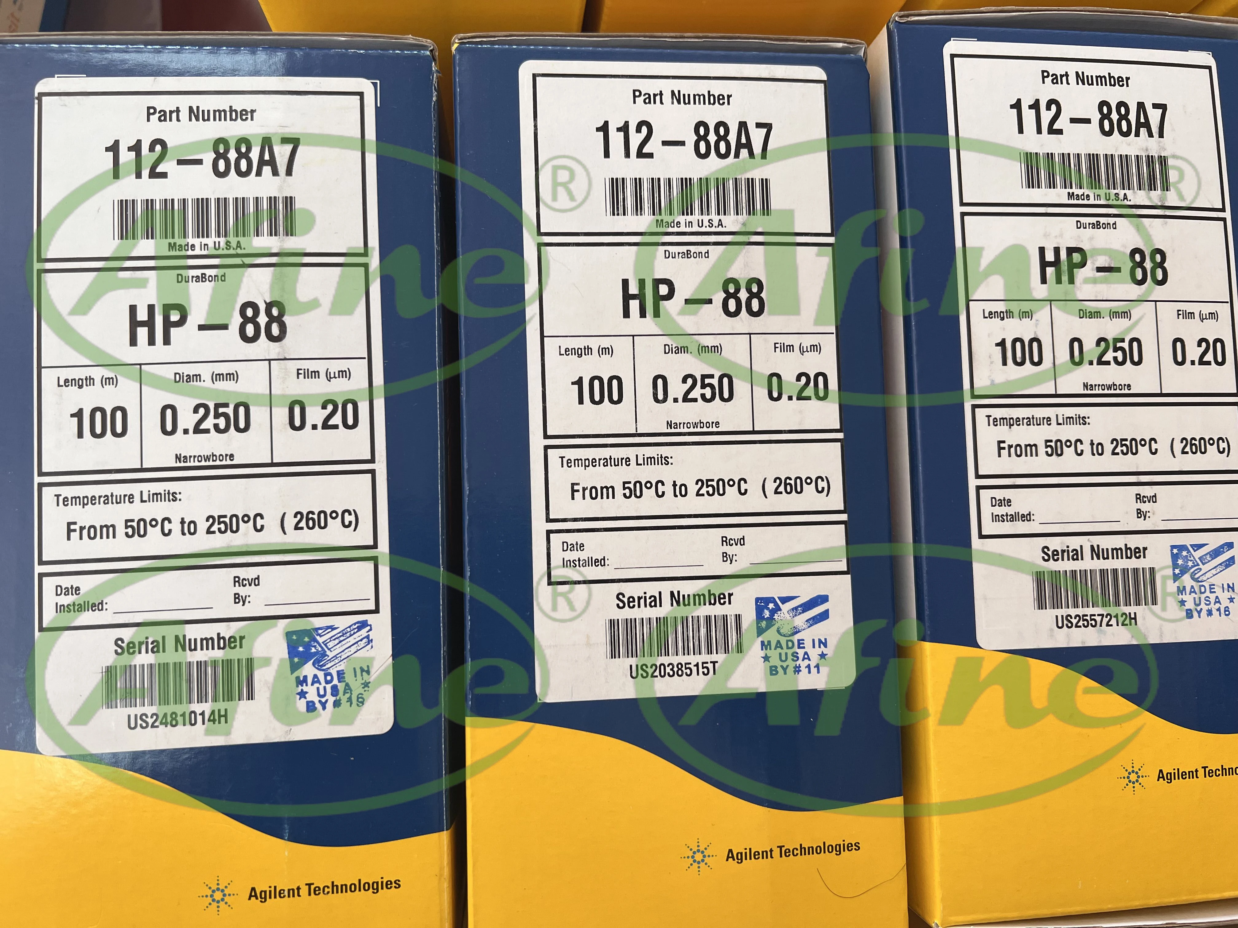 AFINE 112-88A7 JW Колонка для газовой хроматографии HP-88 100 м 0 25 мм 20 мкм 7 дюймов. Agilent 5890 6890