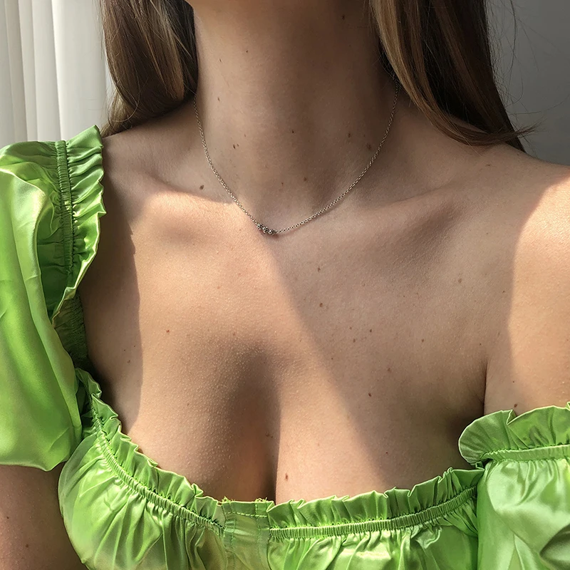 Popular Sparkling Clavicle Chain Choker Necklace Collar For Women Fine Jewelry Simple Basic Wedding Party Birthday Gift |