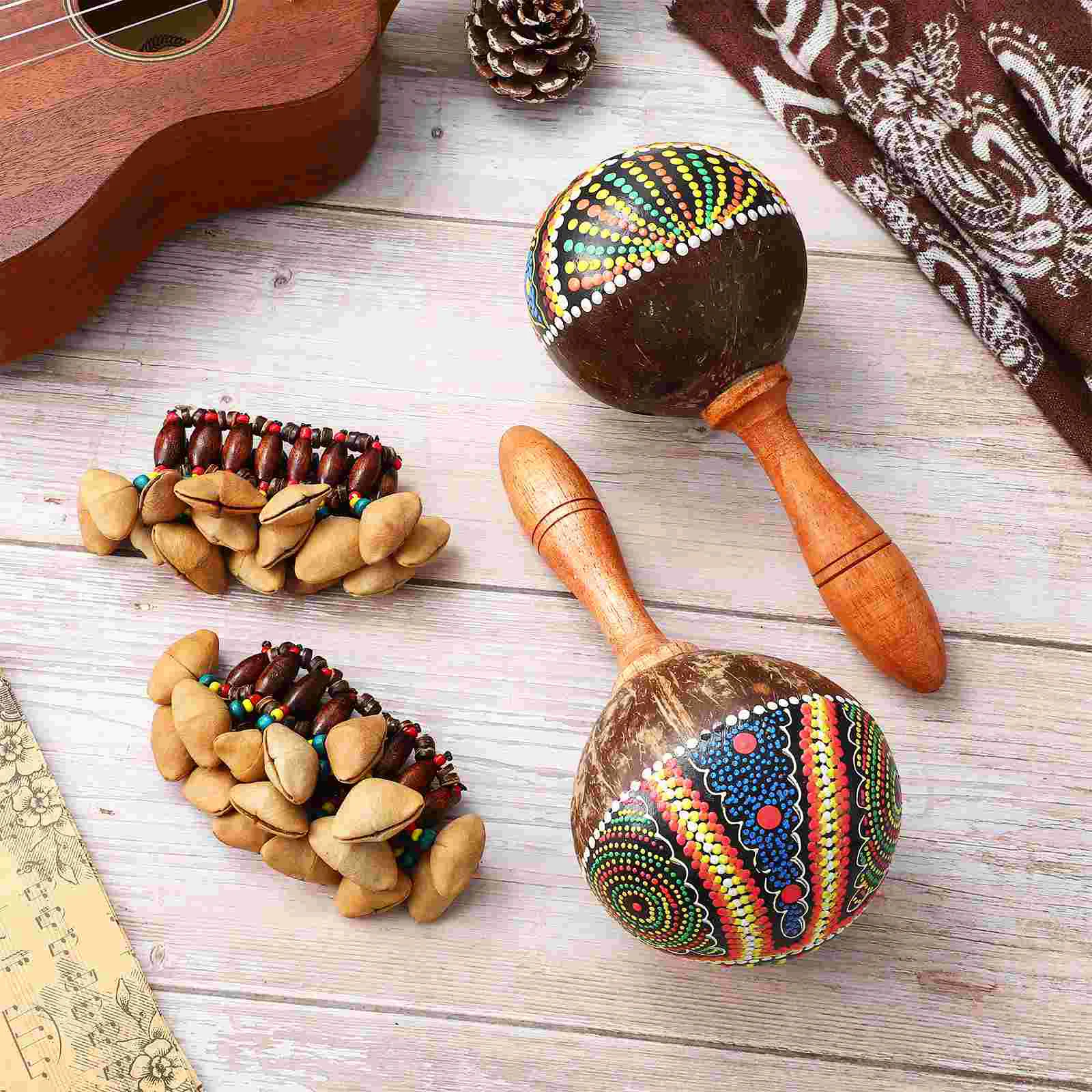 

Percussion Kids Rattles Shakers Instrument Maracas Musical Accessories Sand Hammers Party Instruments The Bell Wooden