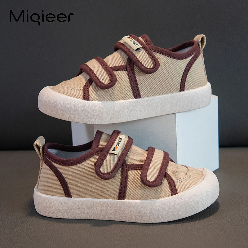 Холщовые кроссовки для мальчиков и девочек мягкая подошва Нескользящая дышащая