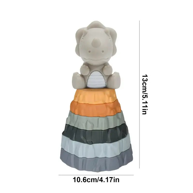 Силиконовые штабелируемые чашки динозавр вулкан игрушки обучающая