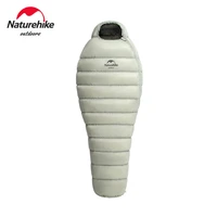 naturehike outdoor mummy single sleeping bag 90 goose down ultralight camping sleeping bags warm winter hiking travel