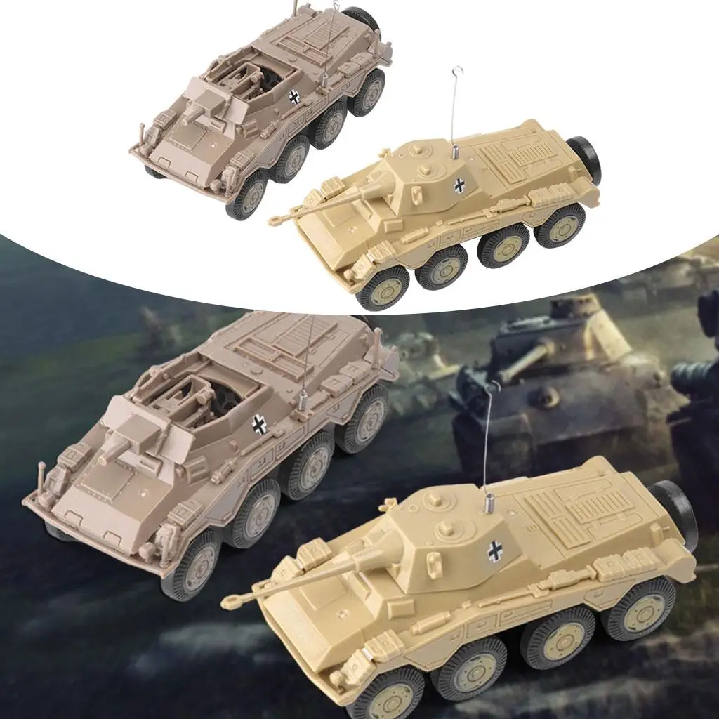 2 шт. 4D наборы моделей масштаб 1/72 бронированный восстановленный автомобиль