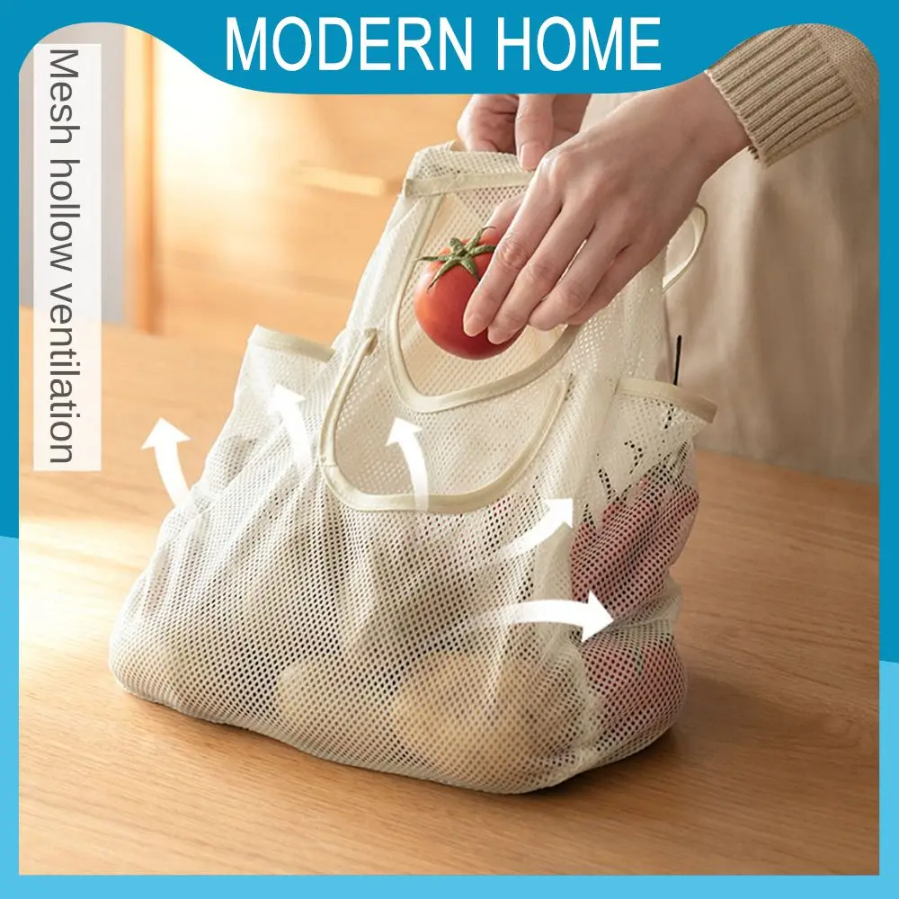 

Home Fruit And Vegetable Storage Net Bag Fruit Vegetable Garlic Onion Organizer Breathable Vegetable Fruit Holder