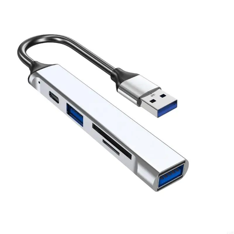 U2JE 5 в 1 USB -станции док-станции для типа C USB3.0 2.0 Зарядка карты ноутбука