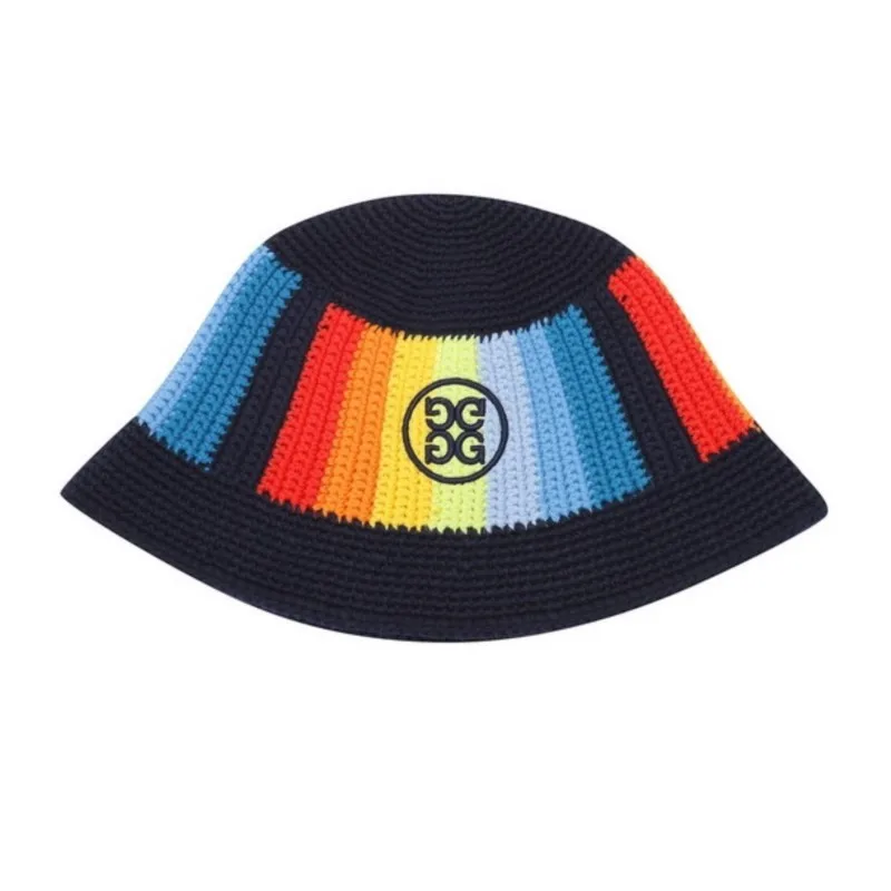 Rainbow Stripe Stripped Multi Color Knit Golf Cap Winter Warm Hat