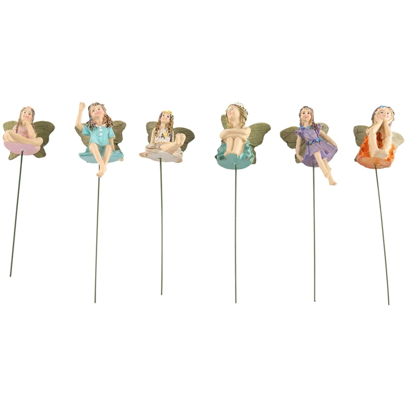 

AT14 Fairy Garden-Miniature Figurines And Accessories-6-PC Fairy Statue Set, Suitable For Outdoor Or Home Decoration