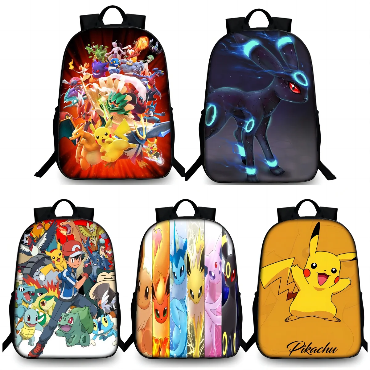 

Pikachu Student Pikachu Schoolbag Pokémon Backpack Large Capacity Full Print Children's Backpack Backpack Children's Toys Gifts