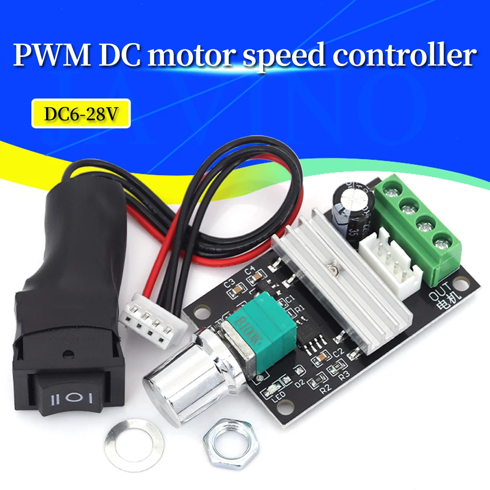 Фото DC 6V 12V 24V 28V 3A 80W Контроллер скорости двигателя постоянного тока ШИМ Регулируемый реверсивный переключатель скорости 1203BB Драйвер двигателя постоянного тока Реверсивный №1