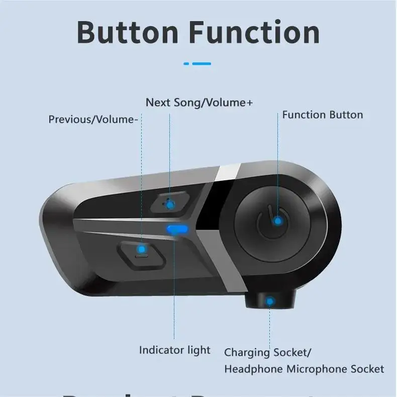 Bluetooth 5 3 мотоциклетная беспроводная гарнитура для шлема звонки без использования